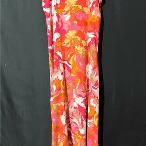 Vince Camuto Pink & Orange Floral Maxi Dress